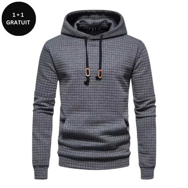 Men's Essential plaid Long-Sleeve Hoodie