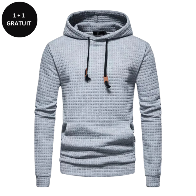 Men's Essential plaid Long-Sleeve Hoodie