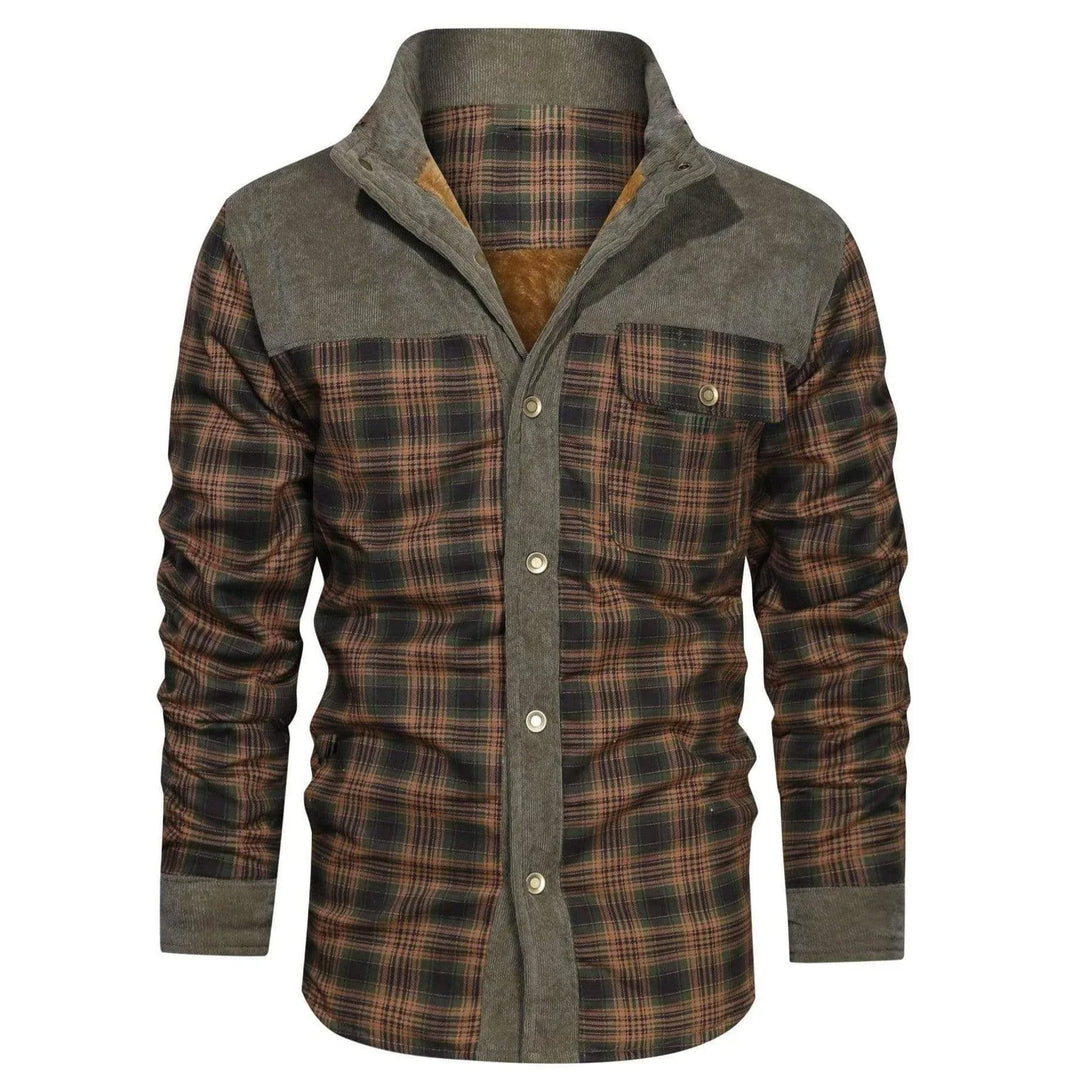 Men’s Warm Plaid Padded Jacket