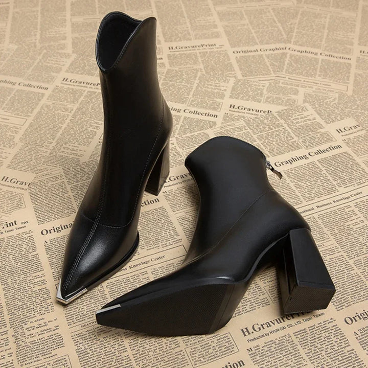 Elegant Pointed-Toe Ankle Boots