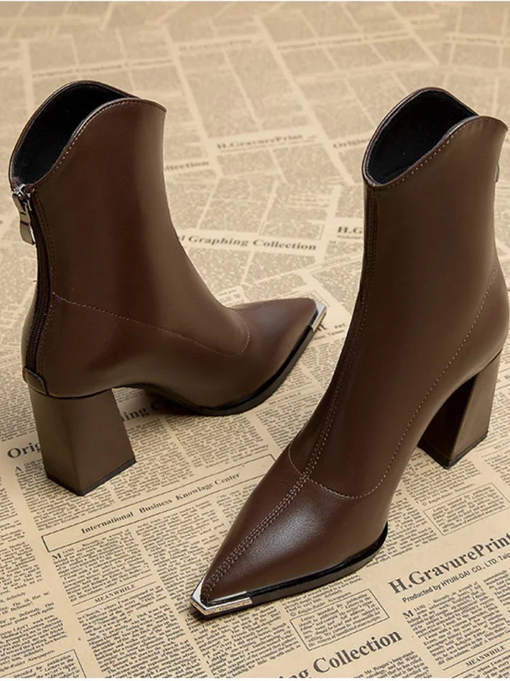 Elegant Pointed-Toe Ankle Boots