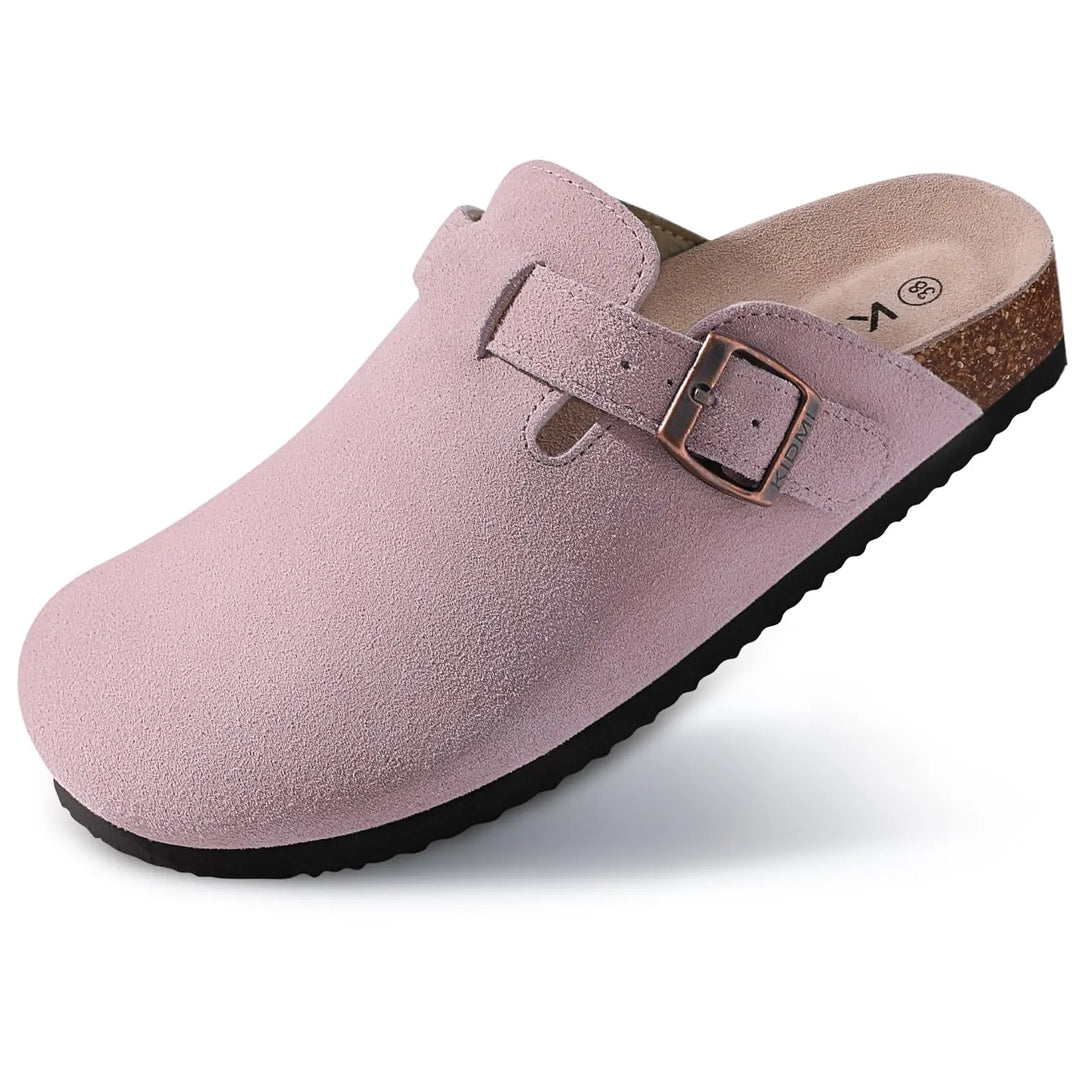 Classic Cork Suede Slippers - Stylish Comfort Clogs