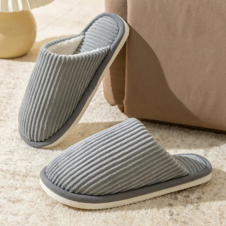 Winter Warm Plush Men Slippers Non Slip Soft Shoes Comfort Flat Heel Indoor Bedroom Couple's Slippers for Home Shoes in Autumn