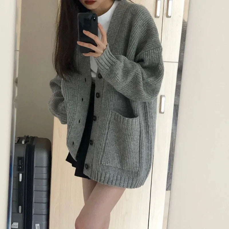 Cozy Oversized Cardigan with Pockets