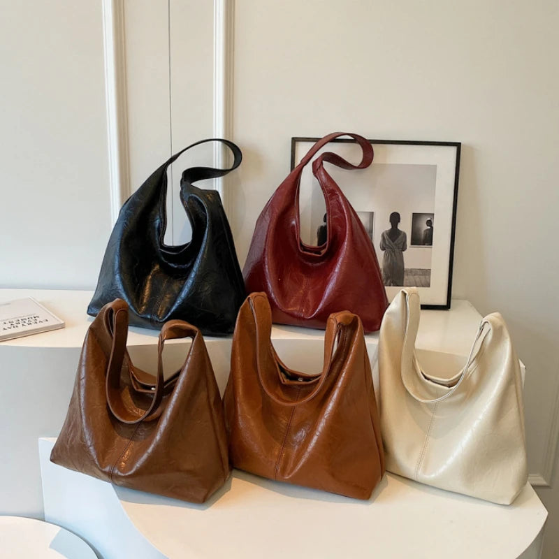 Distressed Leather Tote Bag