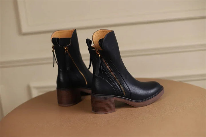 Modern Vegan Leather Ankle Boots