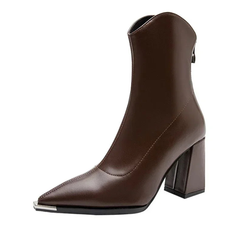 Elegant Pointed-Toe Ankle Boots