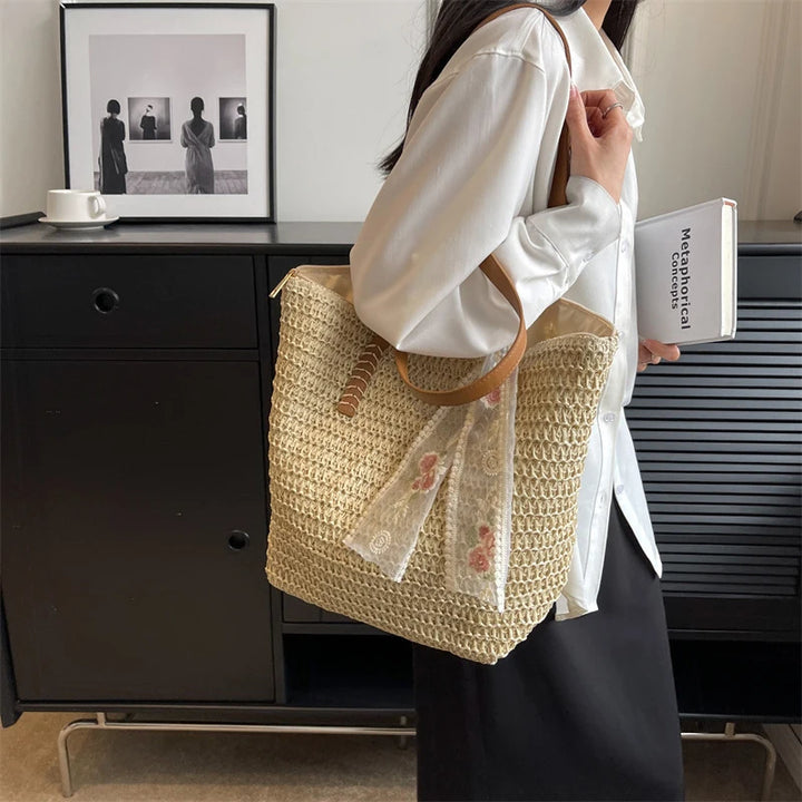 Summer Handmade Woven Tote Bag