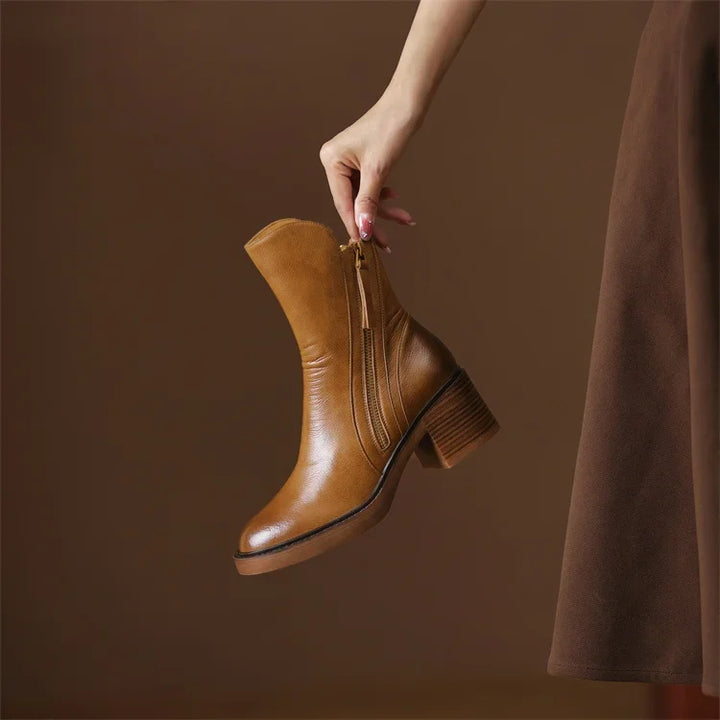 Modern Vegan Leather Ankle Boots