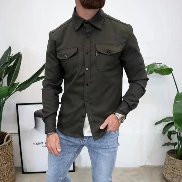 Men’s Street Style Long Sleeve Work Shirt