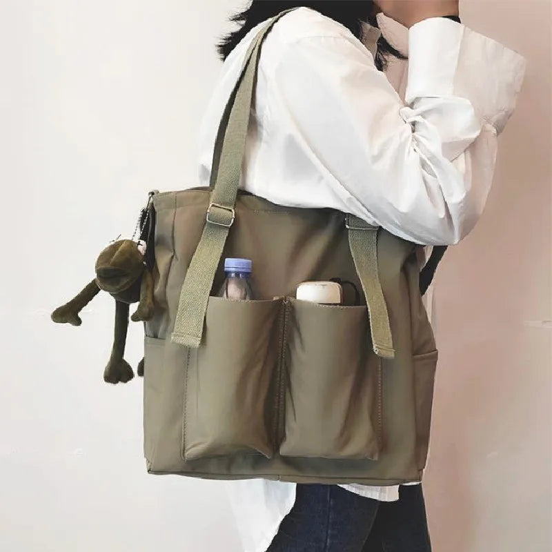 Waterproof Oxford Crossbody Tote Bag