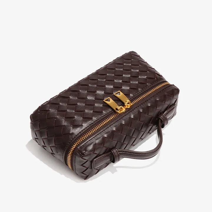 Luxe Woven Vegan Leather Box Bag