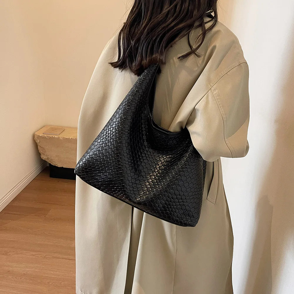 Ottuppia Woven Vegan Leather Hobo Bag