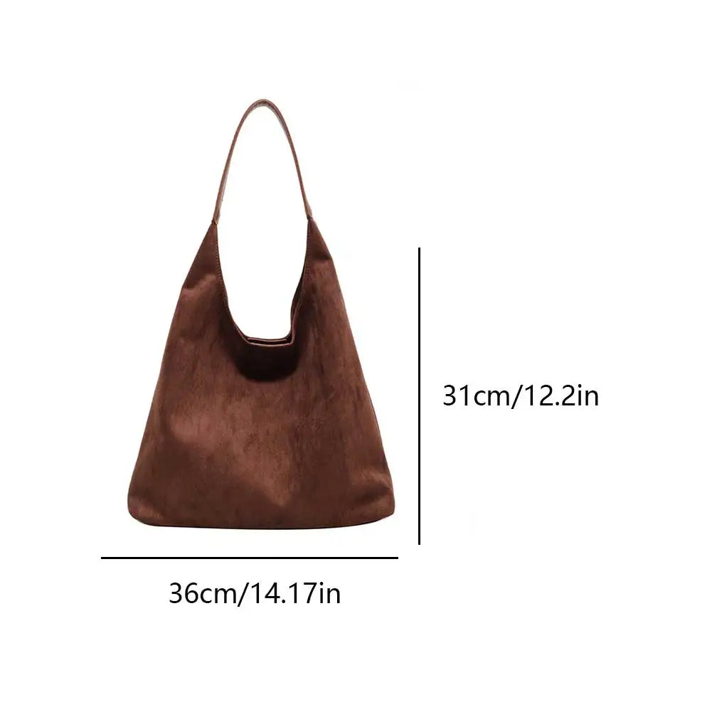 Ottuppia Minimalist Vegan Suede Hobo Bag – Elegant & Practical Companion