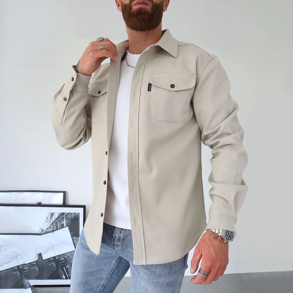 Men’s Street Style Long Sleeve Work Shirt