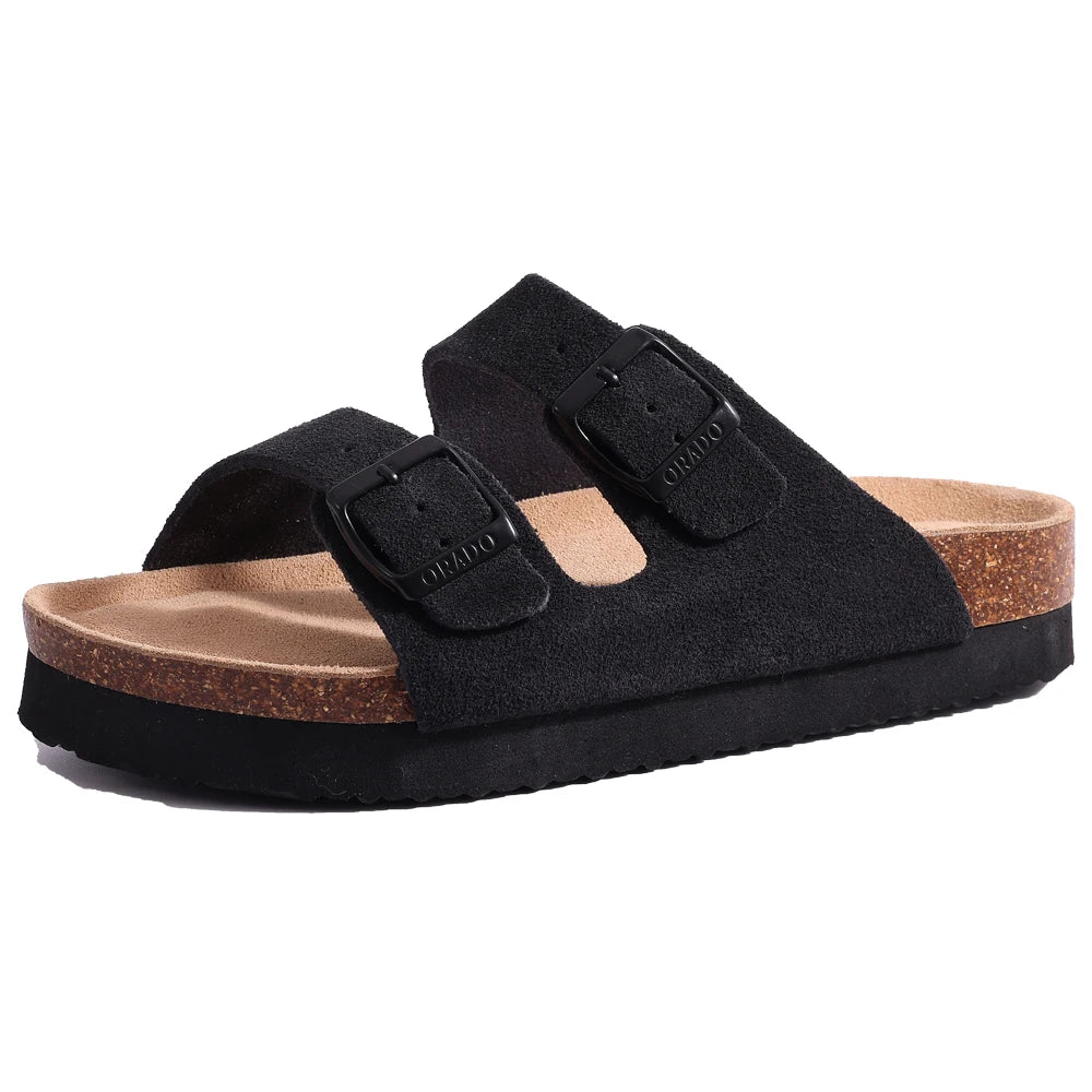 Classic Cork Suede Slippers - Stylish Comfort Clogs