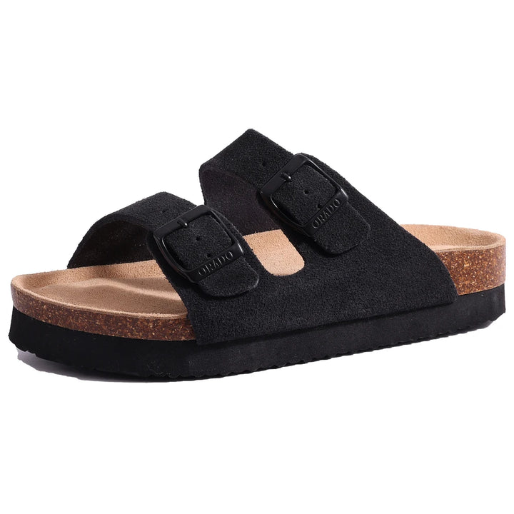 Classic Cork Suede Slippers - Stylish Comfort Clogs