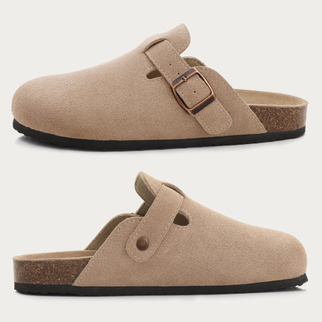 Classic Cork Suede Slippers - Stylish Comfort Clogs