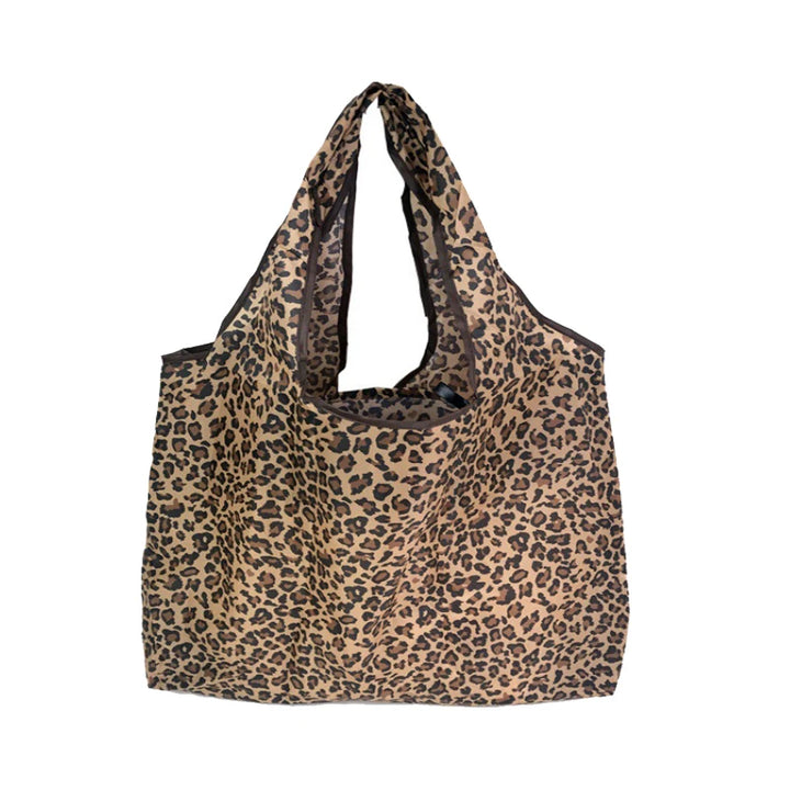 Leopard Print Foldable Shopping Bag