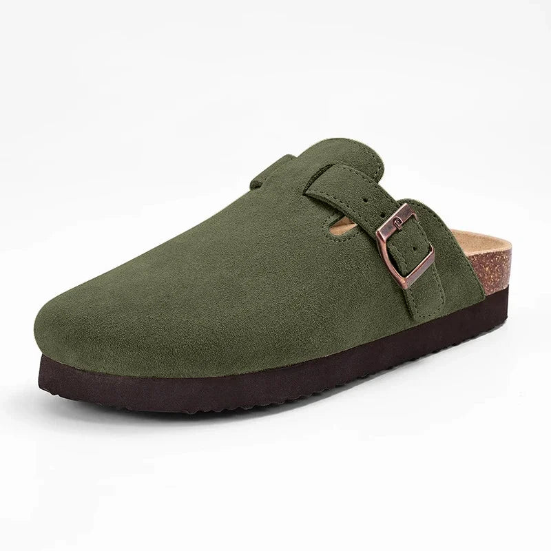 Classic Cork Suede Slippers - Stylish Comfort Clogs