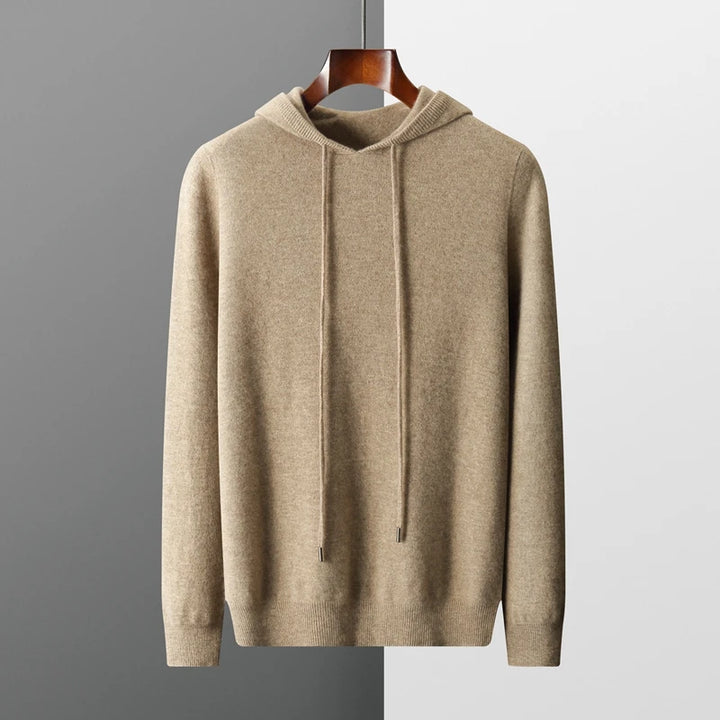 Men’s Hooded Cashmere O-Neck Pullover