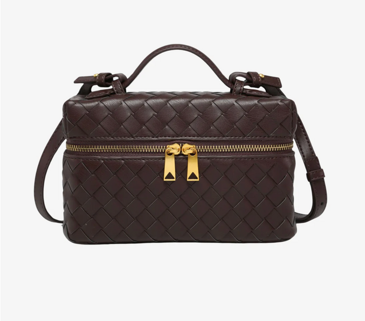 Luxe Woven Vegan Leather Box Bag