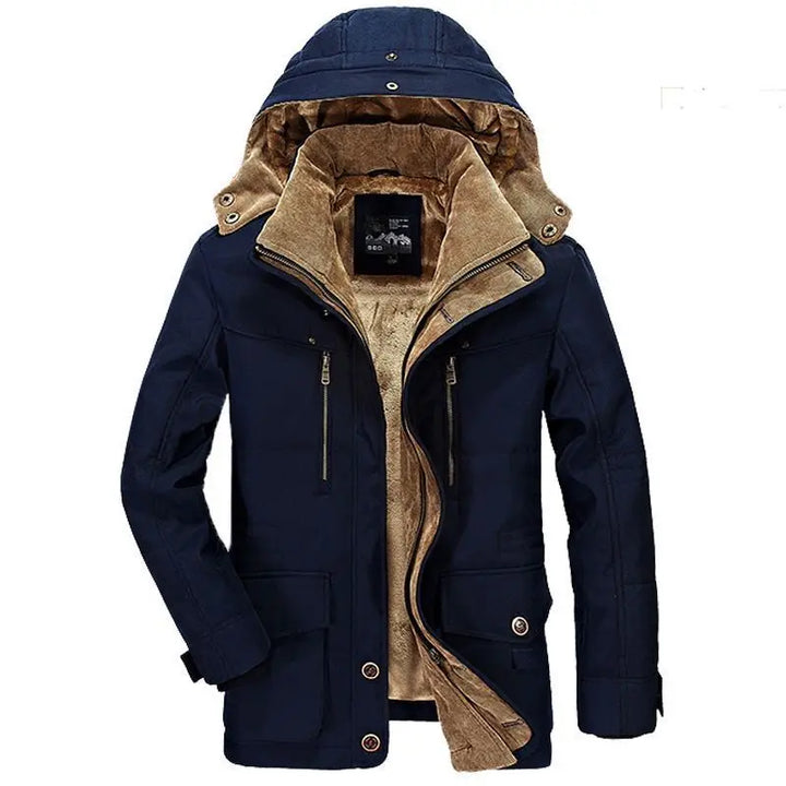 Men’s Hooded Thermal Windbreaker Jacket