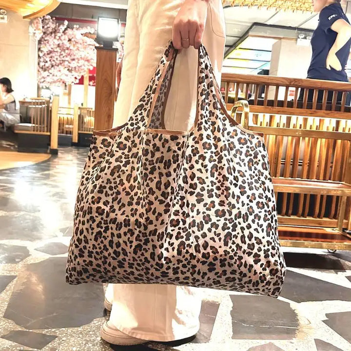 Leopard Print Foldable Shopping Bag