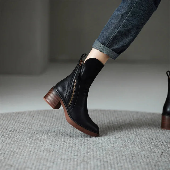 Modern Vegan Leather Ankle Boots