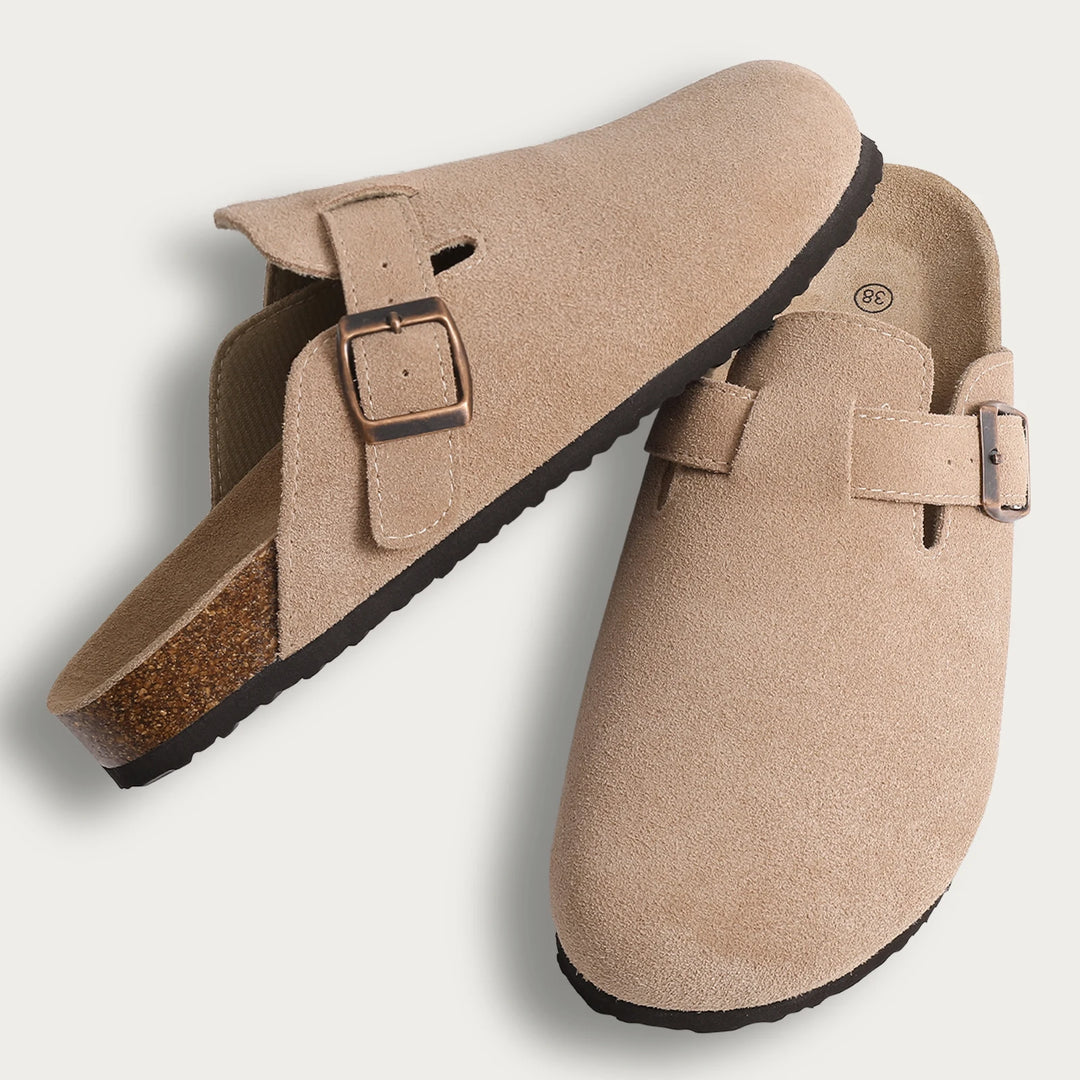 Classic Cork Suede Slippers - Stylish Comfort Clogs