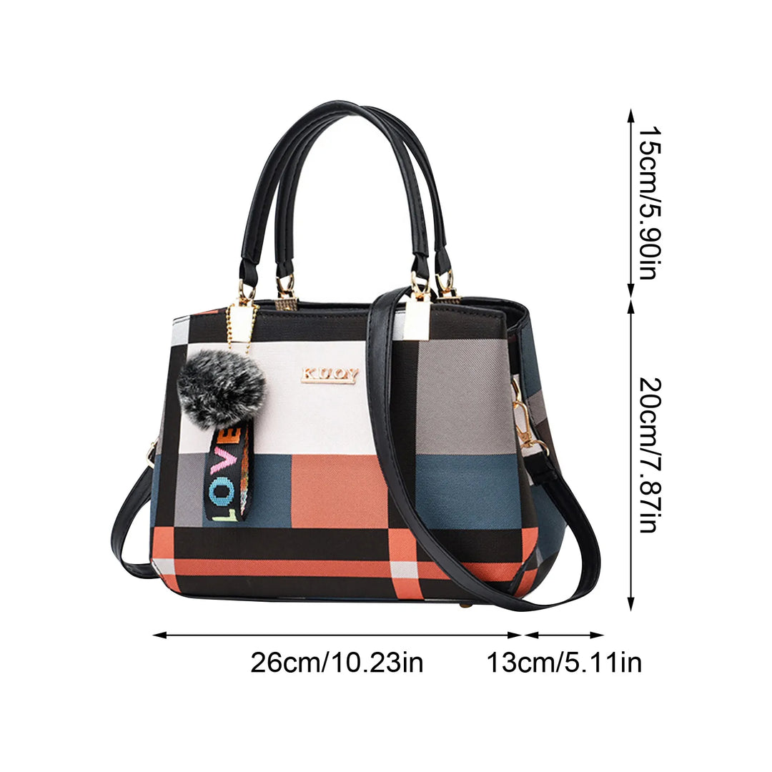 Modern Color-Block Crossbody Handbag